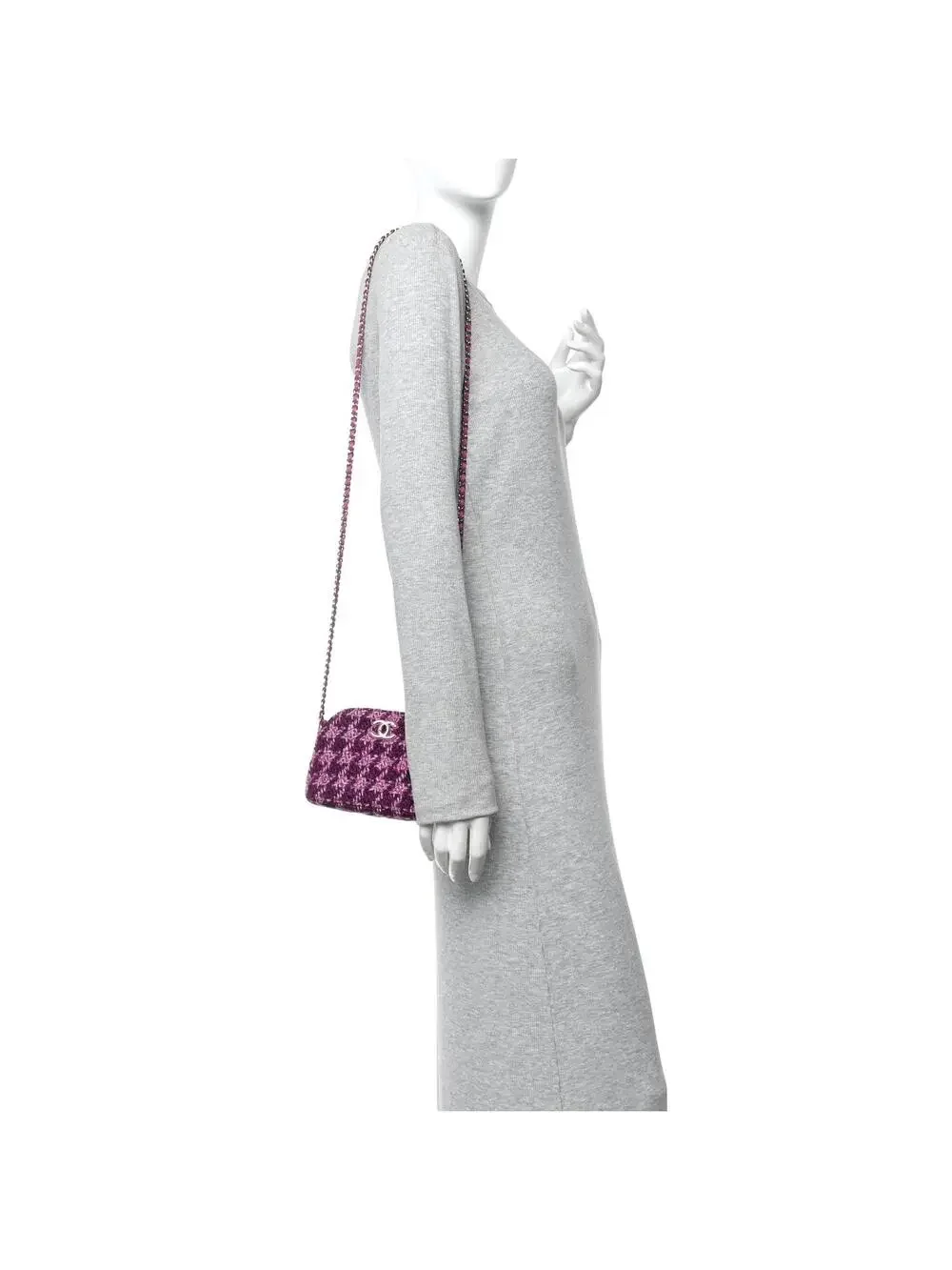 Chanel Tweed Quilted Mini Clutch With #321576C16B